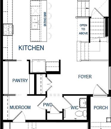 Blackline drawing of the Columbia 2 - 24 model by Brookfield Residential