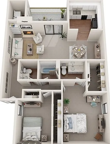 Two Bedrooms, One and a 1/2 Bathrooms, 1100 sqft, Patio/Balcony, Fireplace, Washer/Dryer Connections in Selected Homes Two Bedrooms, One and a 1/2 Bathrooms, 1100 sqft, Patio/Balcony, Fireplace, Washer/Dryer Connections in Selected Homes