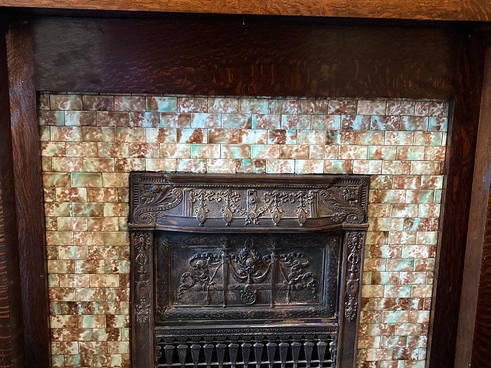 Original Decorative Fireplace in Living Room