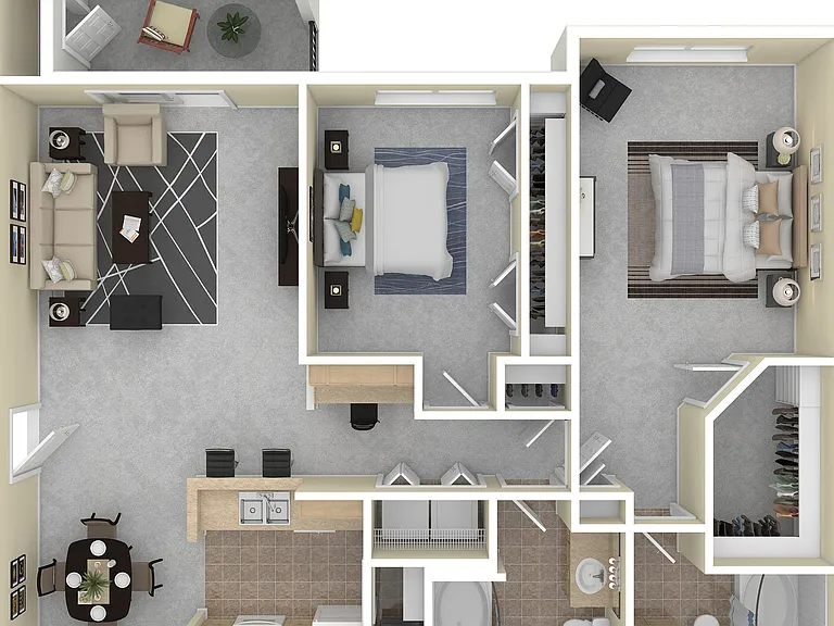 B2 3D Floor Plan B2 3D Floor Plan