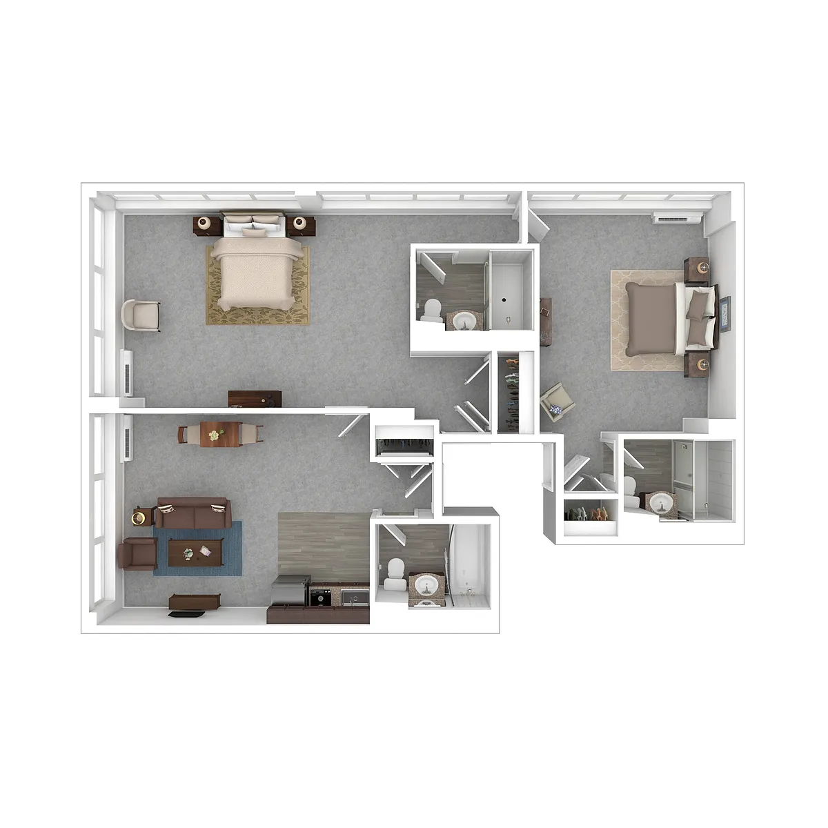 Floor plan The Two by Three