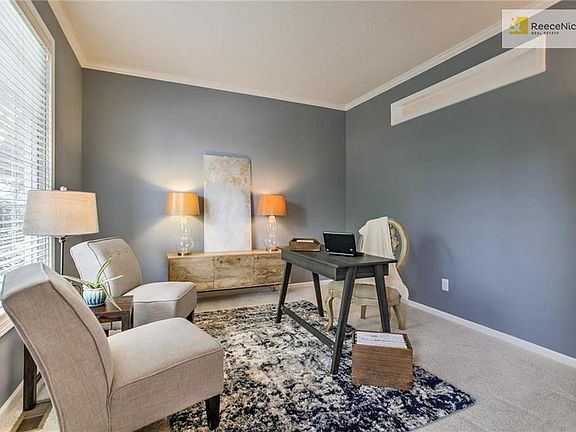 Office/Library with French doors.