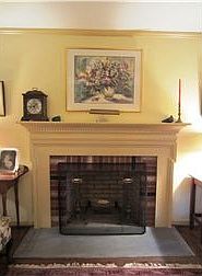 Living room fireplace, beautiful surround