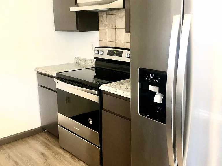 Stainless steel appliances. Fridge with water/ice through door. Self cleaning oven. Luxury plank flooring.