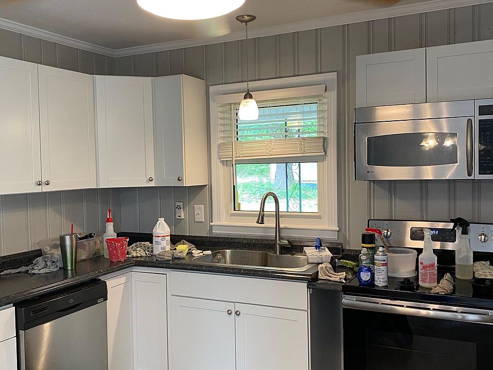 This is a larger kitchen with fairly new stainless appliances.