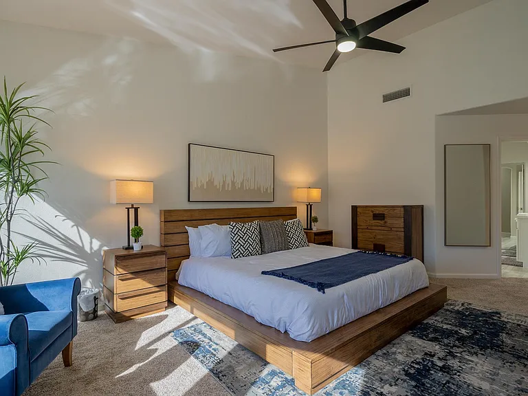 1st Floor Primary: King Size Bed, 2 dressers +2 side tables