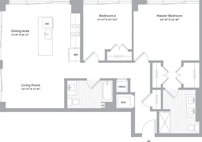B04NE floor plan Harbor 1500