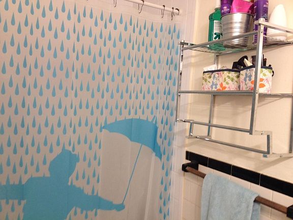 Black and white bathroom tile