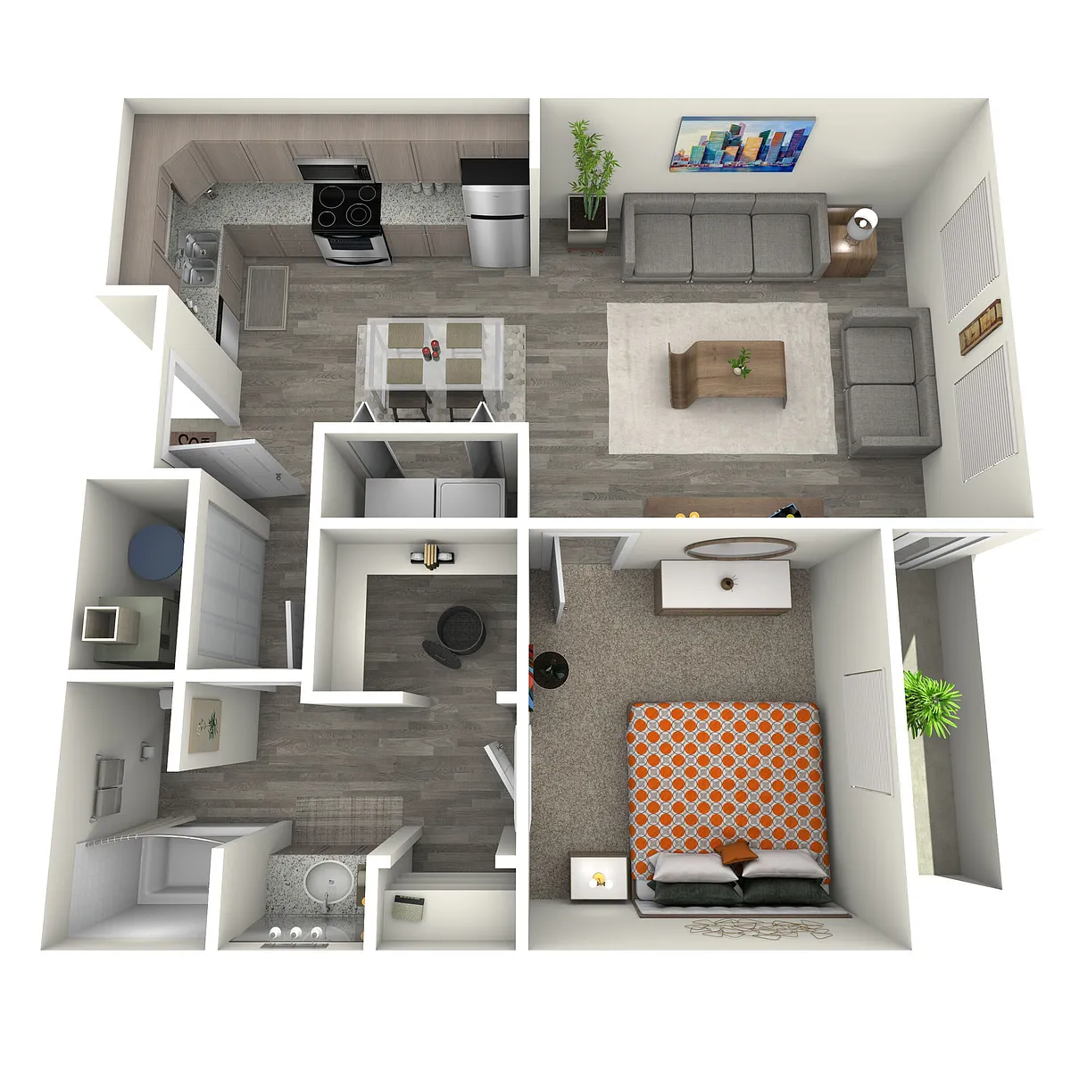 Floor plan 1x1A