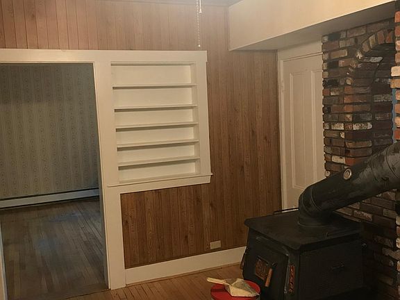 Kitchen with built-in spice shelves