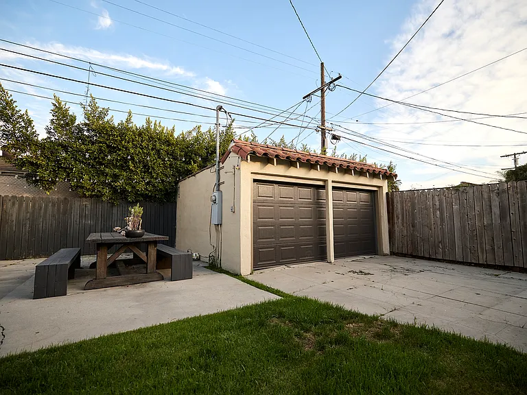 Backyard and Detached Garage