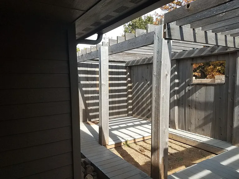 Backyard Deck with Pergola