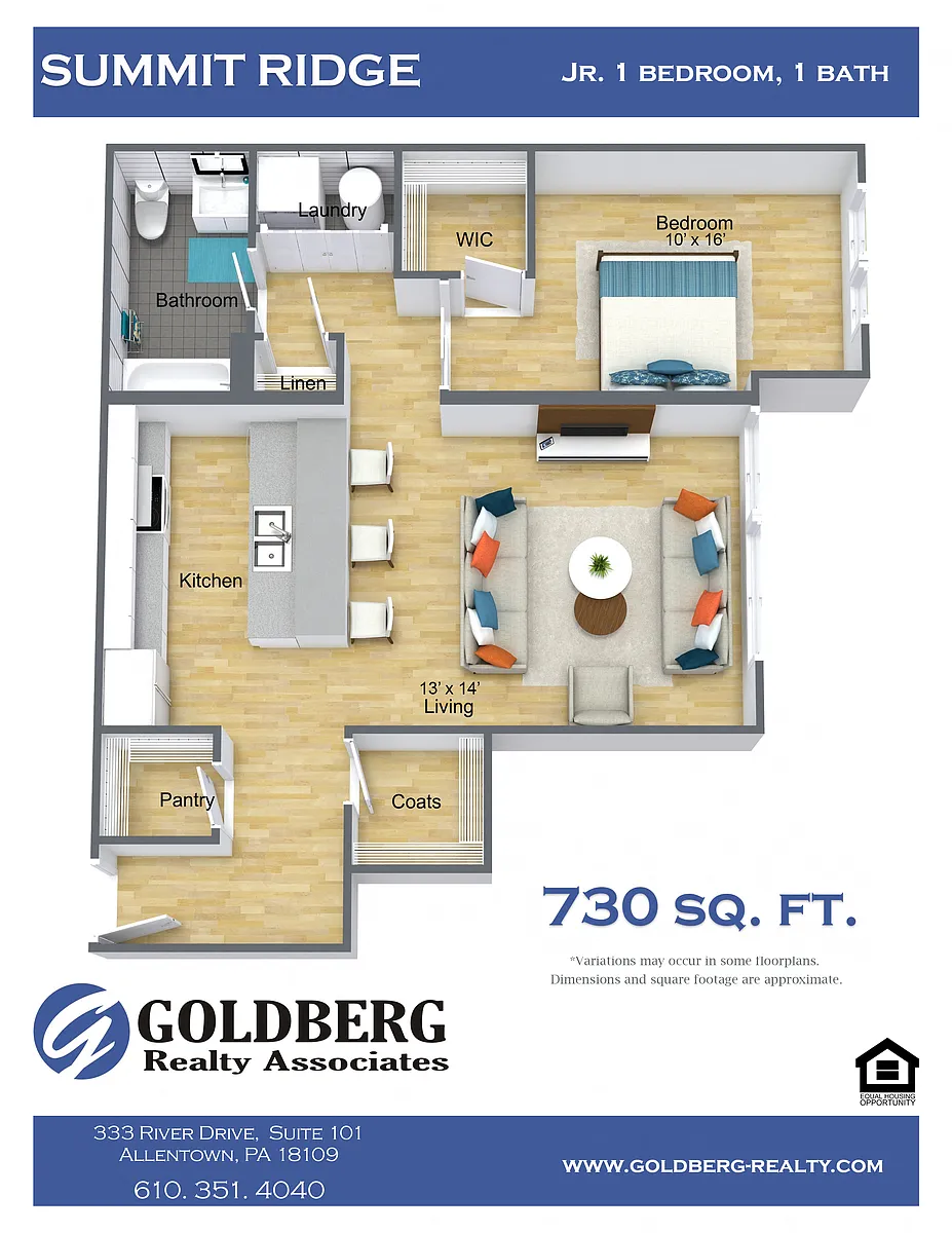 Floor plan One Bedroom