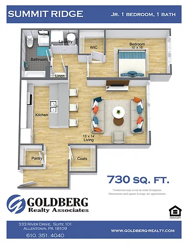 Floor plan One Bedroom