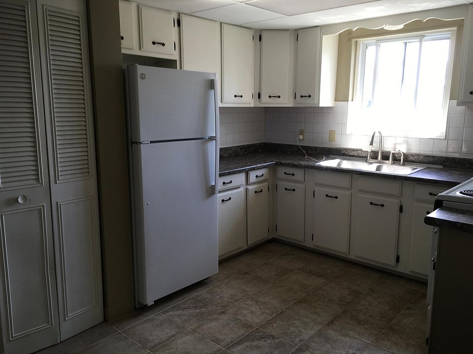 Kitchen with tiled floor