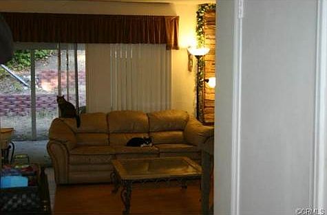 Family room with the 10' slider to the back yard