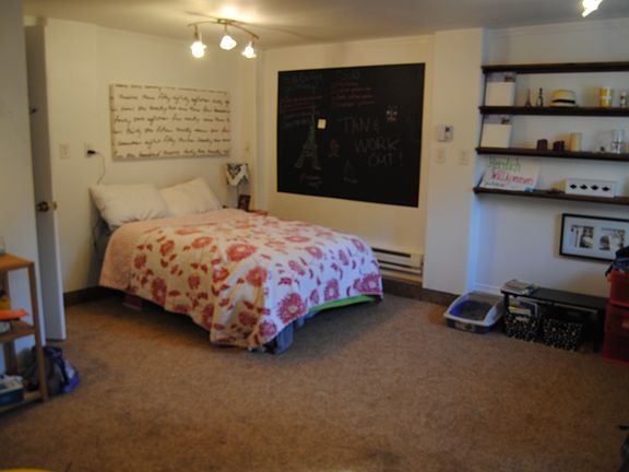 Bedroom with 1/2 bath in shop