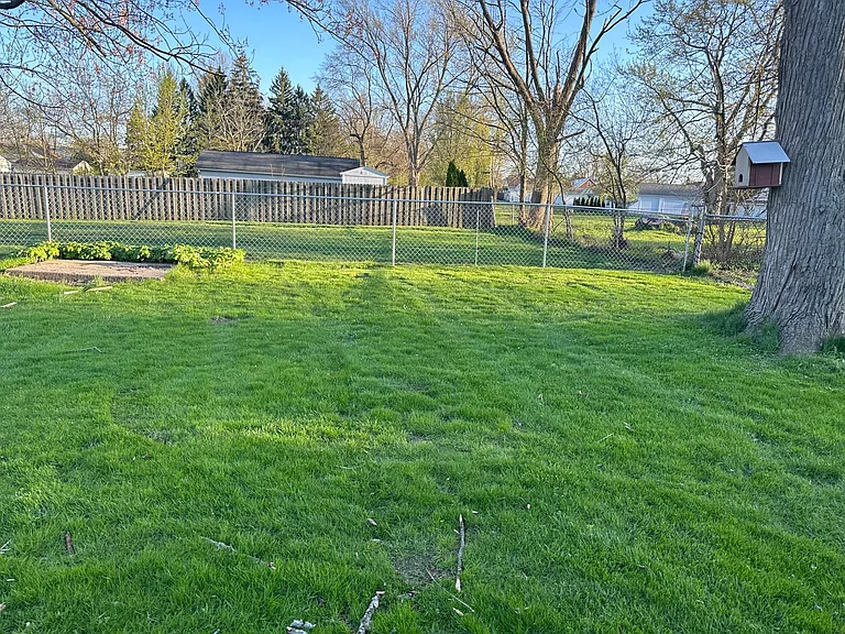 Fenced in private backyard