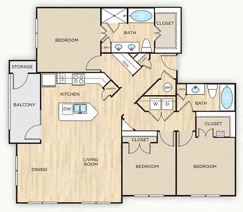 Floor plan The Brando (3x2)