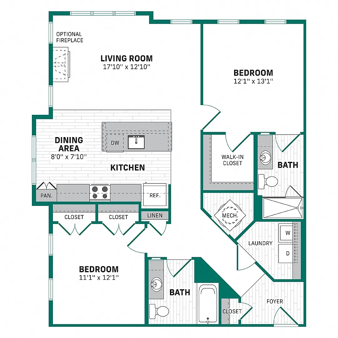 Floor plan C1 - The Refinery