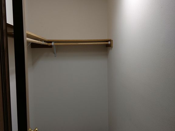 Walk in closet in master bedroom