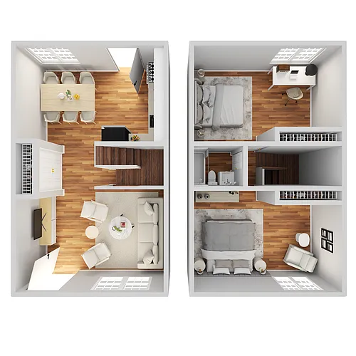 Floor plan Two Bedroom