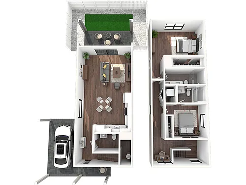 Floor plan Bungalow with Carport