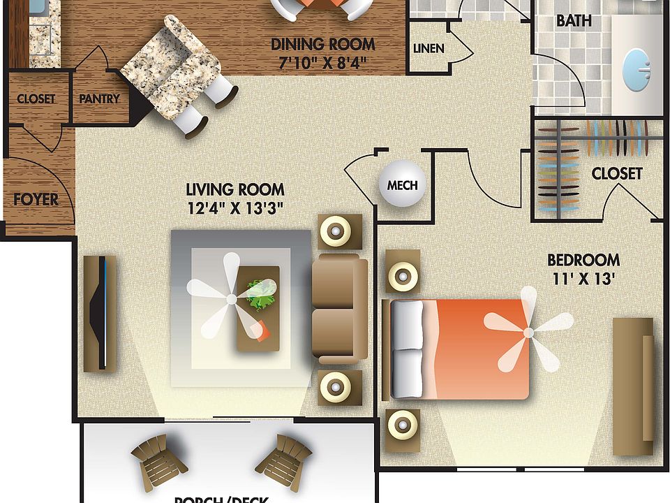 1 Bedroom Floor Plan