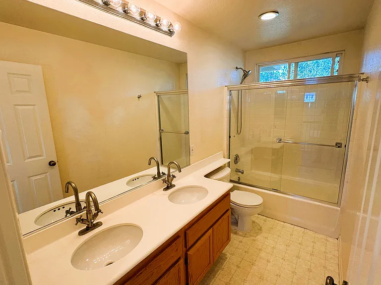 Upstairs shared, full bath