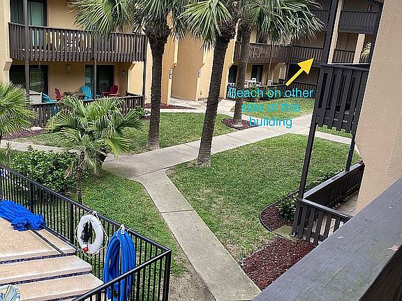 Beach on other side of build