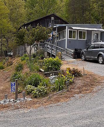 Driveway entrance to house