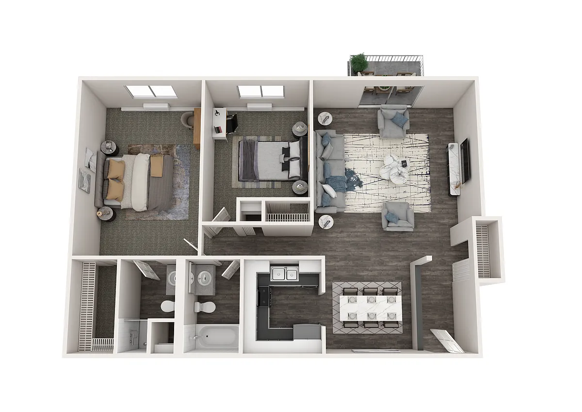 Floor plan Dearborn - Renovated