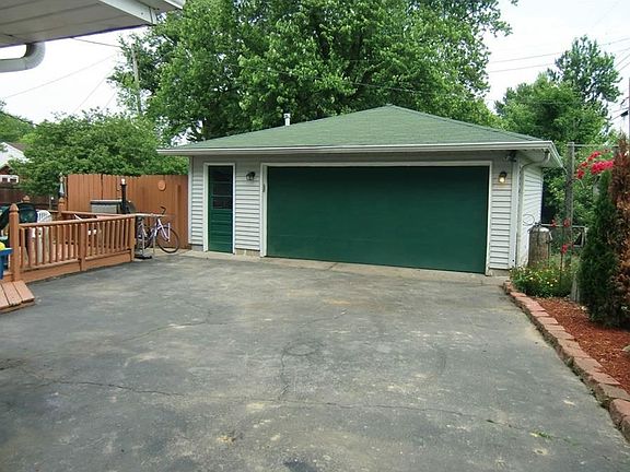 Oversized two car garage. Ideal for mechanic or handyman.
