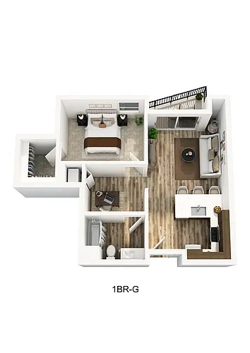 Floor plan 1br-g