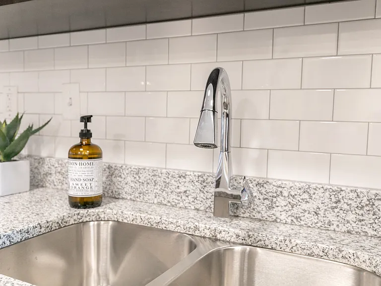 Kitchens feature tile backsplashes