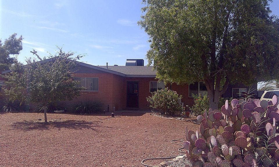 The front of the house.