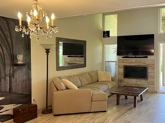 Living room with gas fireplace