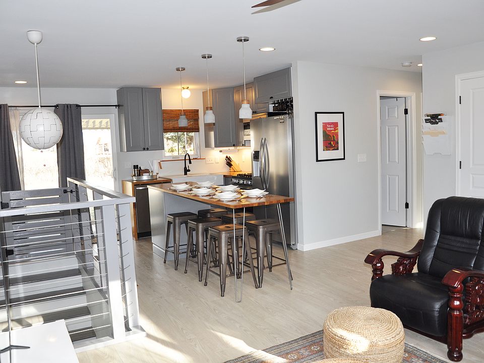 open living/kitchen layout