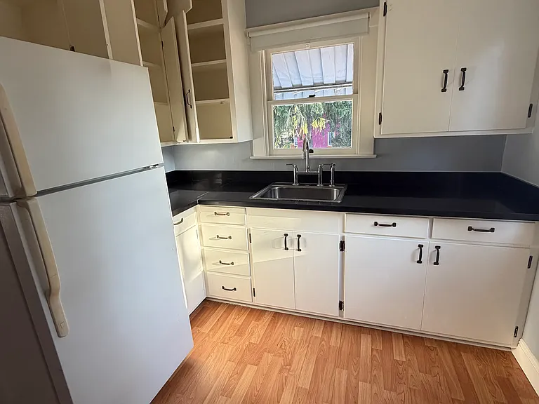Plenty of room in the kitchen for cooking and storage.