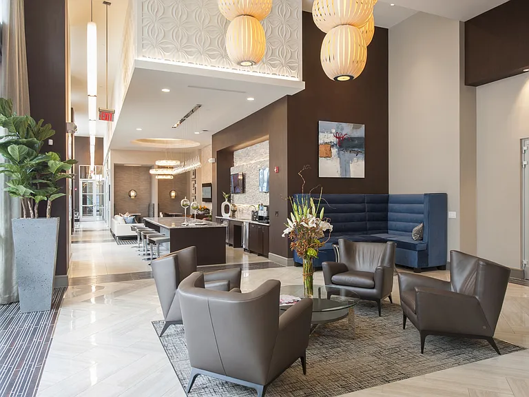 A sleek space to relax or socialize.