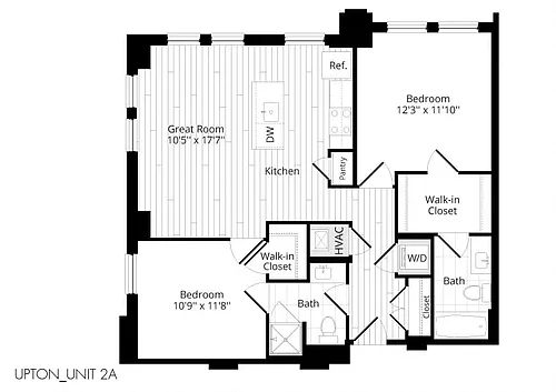 Floor plan 2 BR 2A