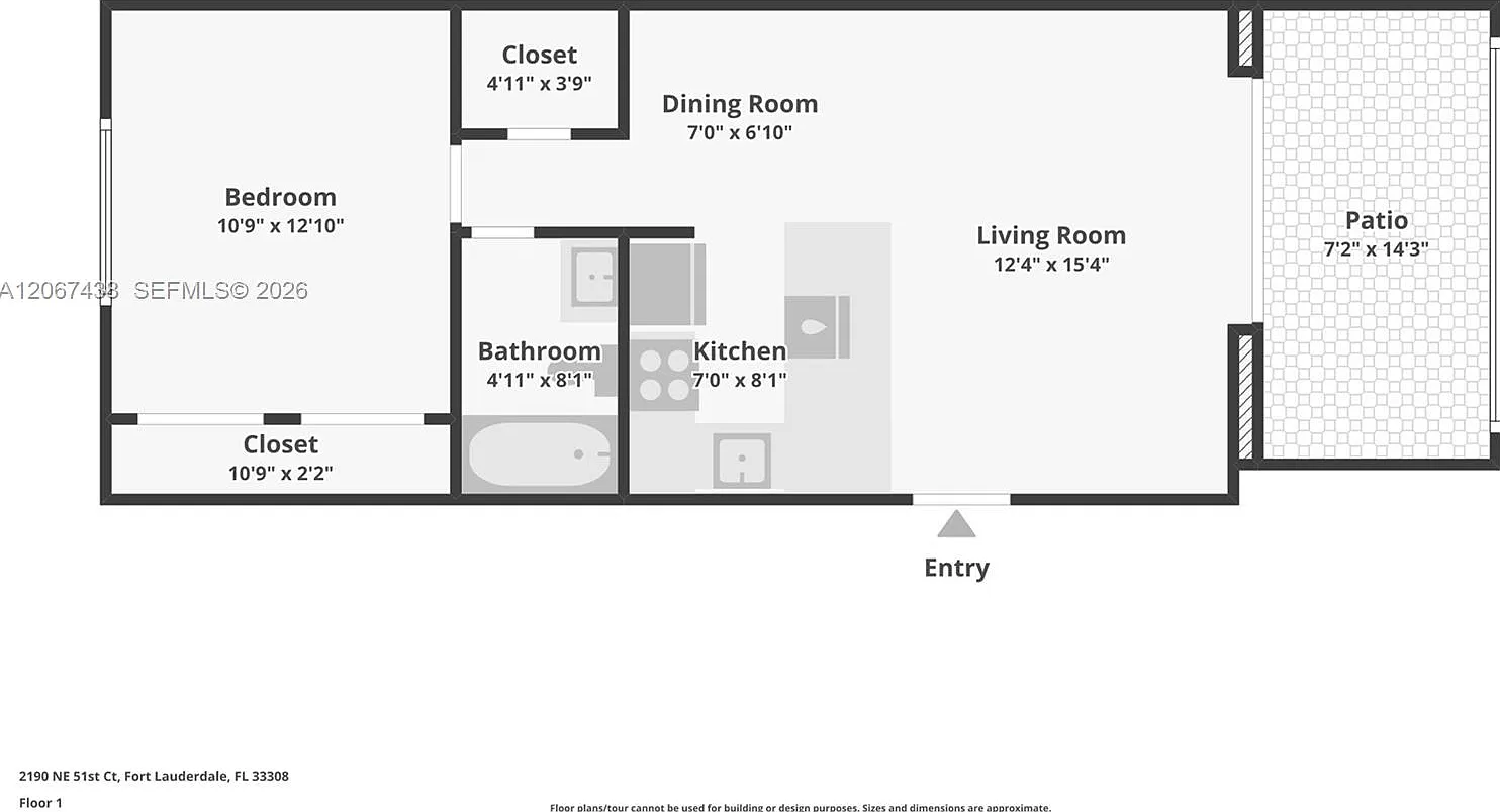 1 bed, 1.0 bath, 520 sqft, $1,850 — Photo 2