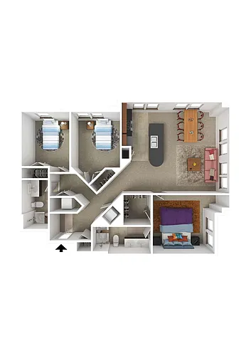 Floor plan 3B-A