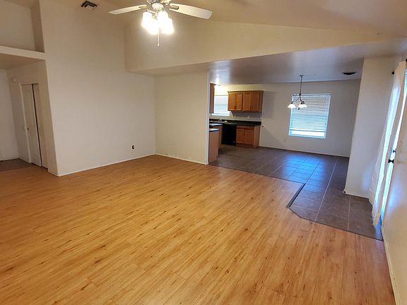 living room with entry door on left