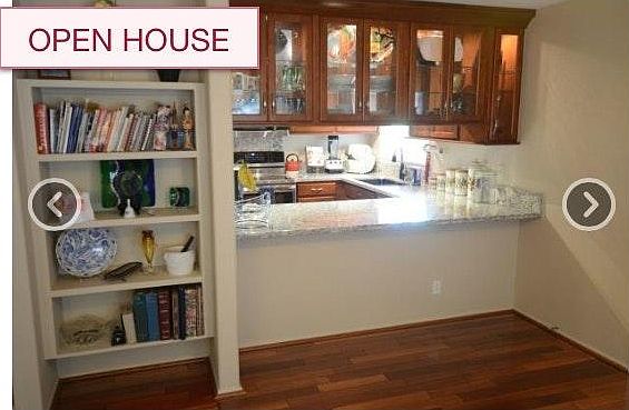 View from bonus room to kitchen