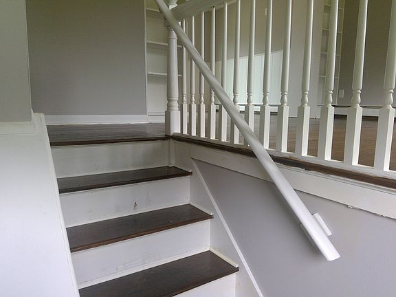 From front door, stairs up to main living area