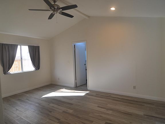 Master Bedroom showing door going into Master bathroom.