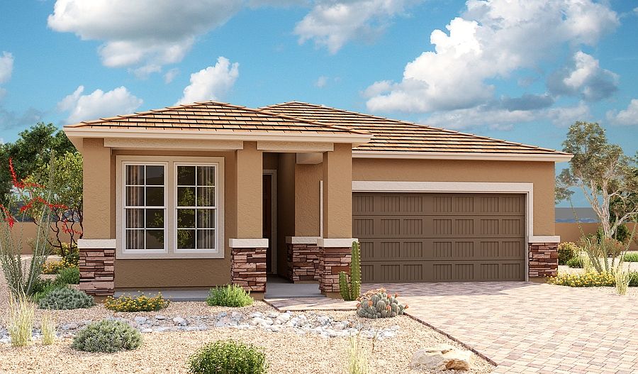 The Larimar - Elevation C shown with optional pavers
