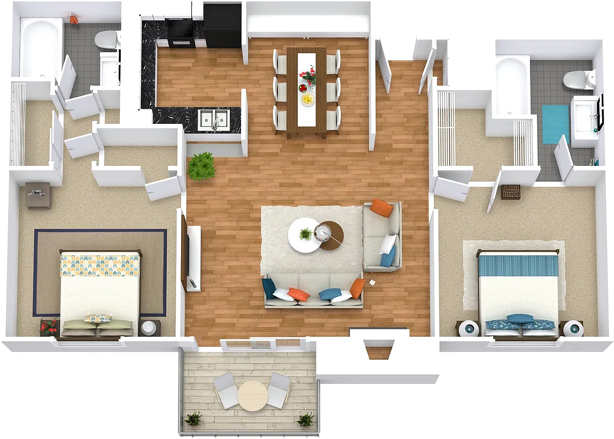Floor plan Two Bedroom