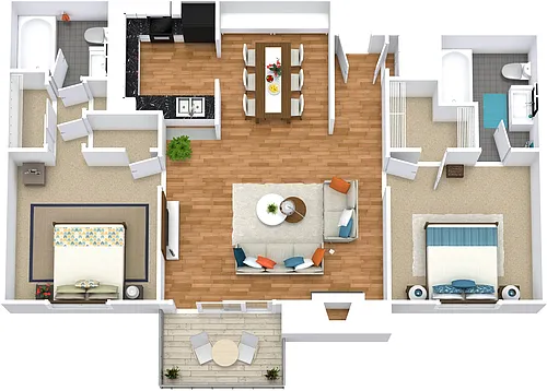 Floor plan Two Bedroom